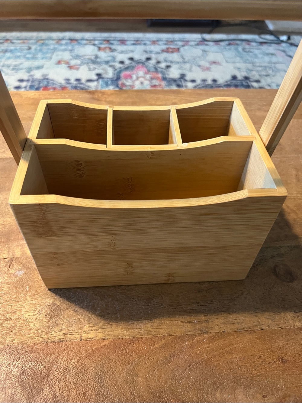 Source Unknown Bamboo Makeup Organizer - Natural Wood Finish
